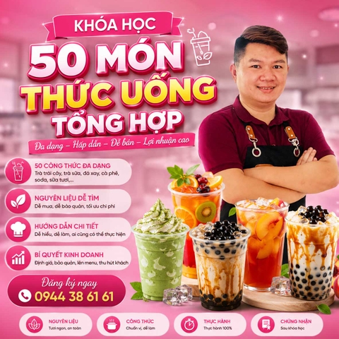 Chuyên Đề 50 Món Pha Chế Tổng Hợp Các Món Thức Uống Hot Trend - Mở Quán Chuyên Nghiệp
