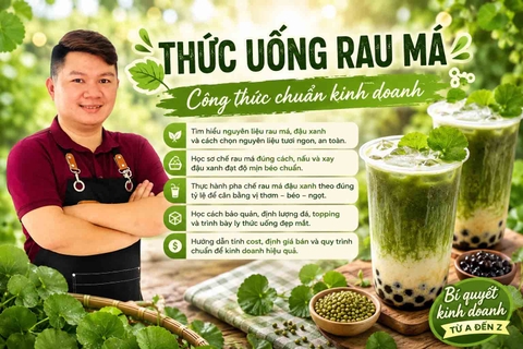 Chuyên đề pha chế RAU MÁ (Rau má đậu xanh, sầu riêng, sữa dừa, bí đỏ,...) - Bí quyết pha chế rau má hot trend, mở quán nhỏ, lợi nhuận lớn