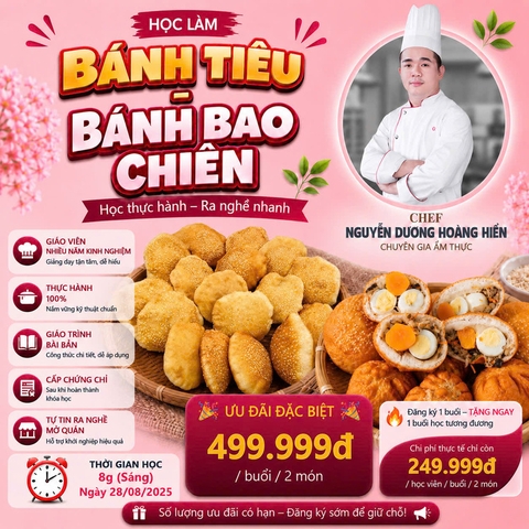 Workshop Học Làm Bánh Tiêu - Bánh Bao Chiên PVN1449