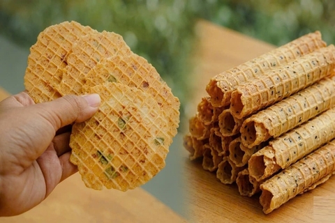 Workshop Học Làm Bánh Tráng Tôm, Bánh Ốc Quế ( Bằng Máy, Bằng Khuôn) PVN1735