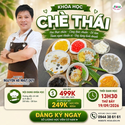 𝐖𝐎𝐑𝐊𝐒𝐇𝐎𝐏 𝐕𝐈𝐏) Học Làm Chè Thái  Mở Quán Kinh Doanh (Lớp 10 học viên, học ngắn, kinh doanh ngay) PVN1115