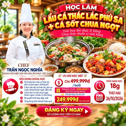 Workshop Học Làm Lẩu Cá Thác Lác Phù Sa - Cá Sốt Chua Ngọt PVN733