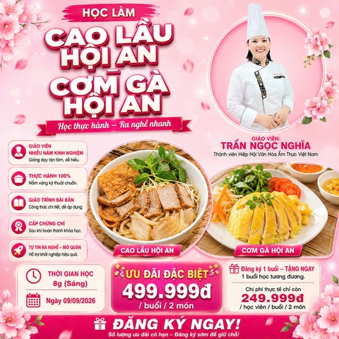 Workshop Học Làm Cao Lầu Hội An - Cơm Gà Hội An PVN436