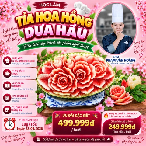 Workshop Học Tỉa Hoa Hồng Dưa Hấu PVN1021
