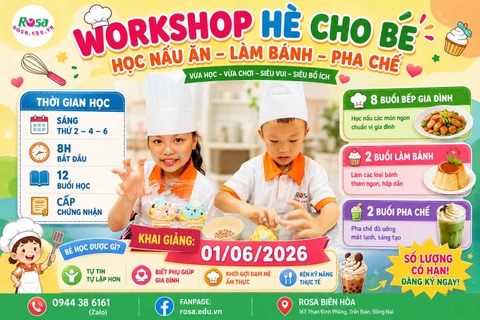 Workshop Mùa Hè Cho Bé: Trải Nghiệm Ẩm Thực, Trở Thành Đầu Bếp Nhí, Khai Phá Tài Năng Trẻ