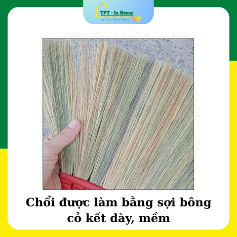Chổi cỏ cán đỏ ( Chổi Siêu Thị )