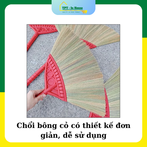 Chổi cỏ cán đỏ ( Chổi Siêu Thị )