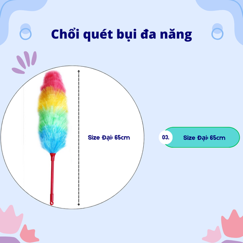 Chổi quét bụi 3 màu