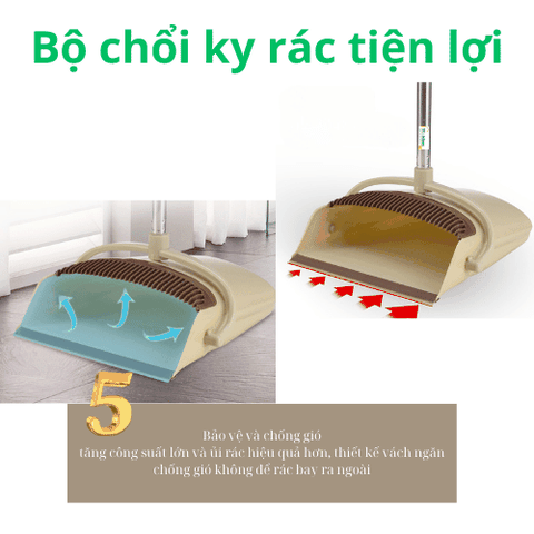 Bộ chổi kèm ky rác tiện dụng