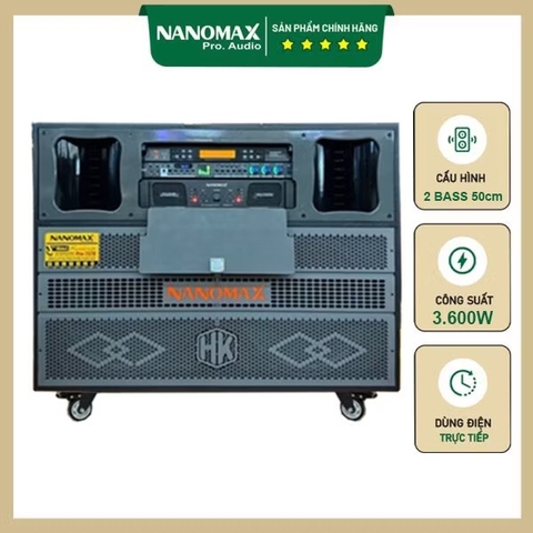 Loa Karaoke Điện Nanomax Pro-7579i 3600W Bass Đôi 50cm