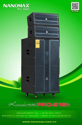 Loa Kéo Nanomax Pro-218h Bass Đôi 50cm 2800w