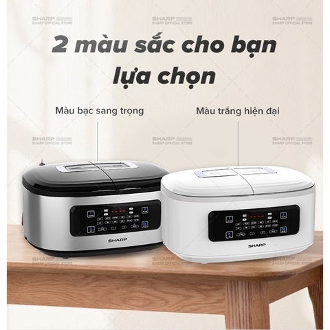 [giao hỏa tốc tp HCM ]Nồi đôi đa năng Sharp 1.8 lít. Mới 100%, bảo hành chính hãng 12 tháng.