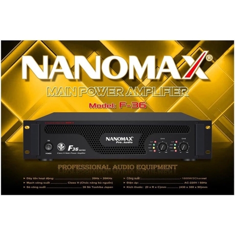 Main công suất Nanomax F35, F36, 36 sò công suất 3600w