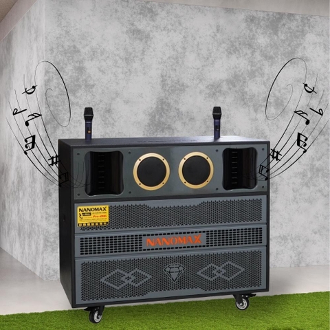 Loa kéo Bình và điện Nanomax Pro-218c Bass 50cm công suất 3000W