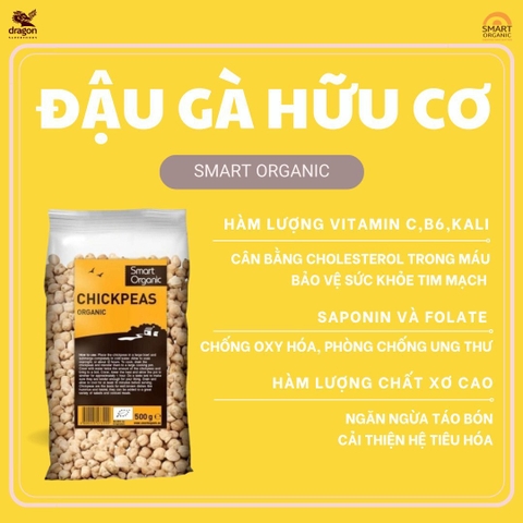 Hạt đậu gà hữu cơ 500g-Smart Organica