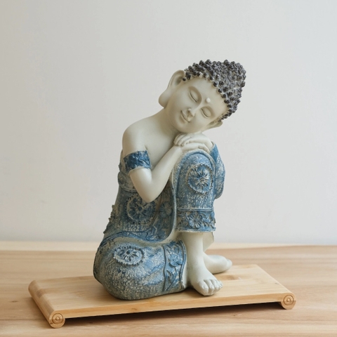 Tượng an nhiên 24cm áo xanh