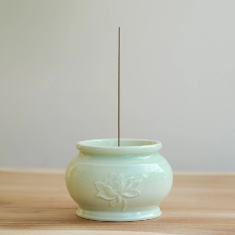 Lư hương xanh ngọc 12cm