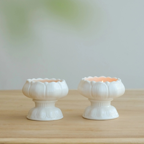 Bộ 2 đế nến sứ