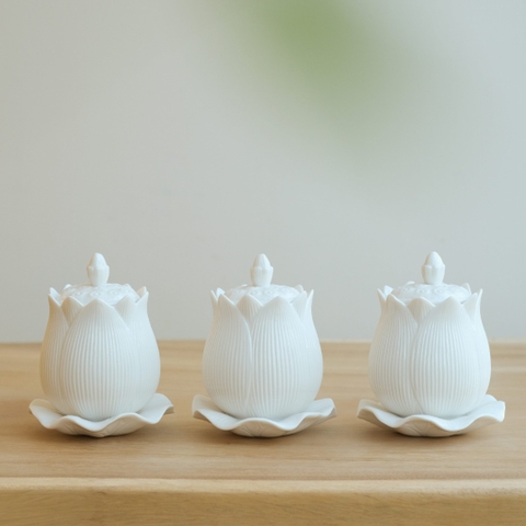 Bộ 3 chén nước sứ lớn