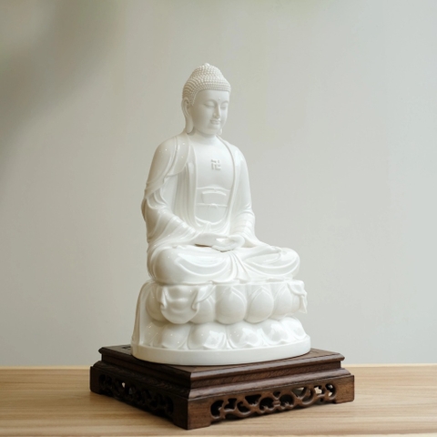 Tượng A Di Đà sứ trắng