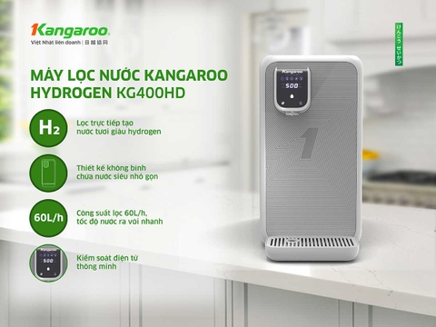 Máy Lọc Nước Kangaroo Ion Kiềm Giàu Hydrogen Để Bàn KG400HD