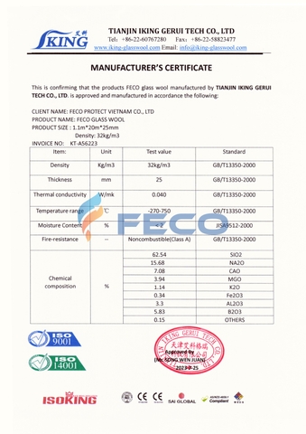 Bông thủy tinh FECO