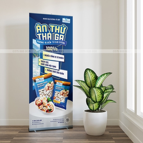 In Standee Cuốn 0.6x1.6M