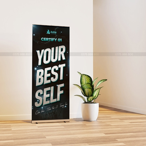 In Standee Cuốn 0.8x2M