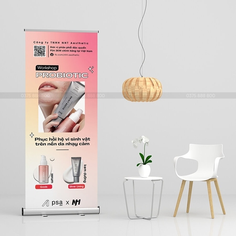 In Standee Cuốn 0.8x2M