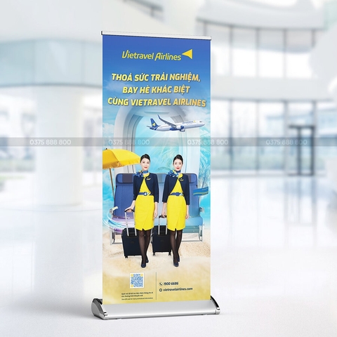 Standee Cuốn Hào Hoa Đế To Mạ Nhôm