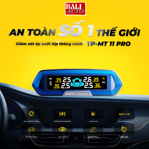 Hệ thống giám sát áp suất lốp năng lượng mặt trời tín hiệu giọng nói TP-MT 11 PRO thế hệ mới