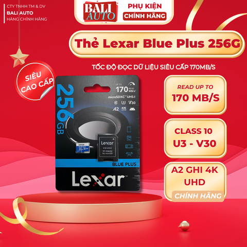 Thẻ nhớ micro SD LEXAR 256G U3 Tốc Độ Cao