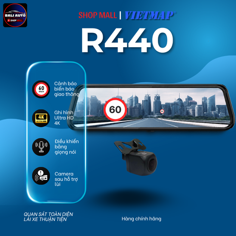 Camera hành trình gương VIETMAP R440