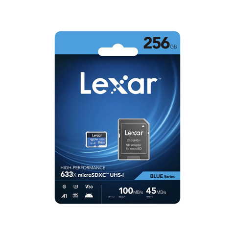 Thẻ nhớ micro SD LEXAR 256G U3 Tốc Độ Cao