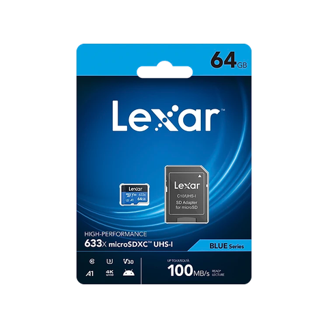 Thẻ nhớ micro SD LEXAR 64G U3 Tốc Độ Cao