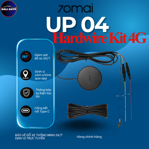 Bộ Hardwire Kit 70mai UP04 hỗ trợ kết nối 4G cho camera 70mai