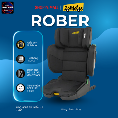 Ghế ô tô trẻ em Jovikids Rober Portable Highback Booster i-Size 100-150cm