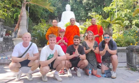 From Hoi An/ Da Nang: Marble Mountains - Monkey Mountain - Am Phu Cave Sunset Tour