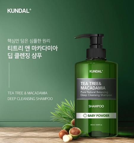 Dầu gội làm sạch sâu KUNDAL Tea Tree & Macadamia 500ml