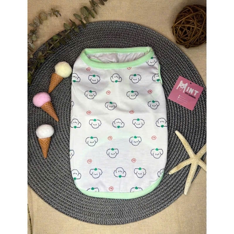 Áo balo viền xanh hình gấu