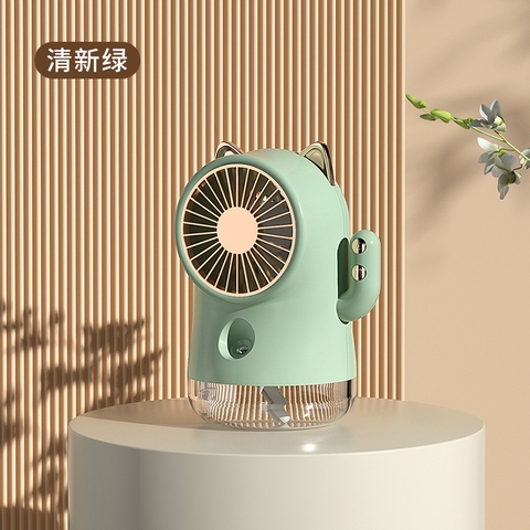 Quạt phun sương điều hòa hình mèo thần tài