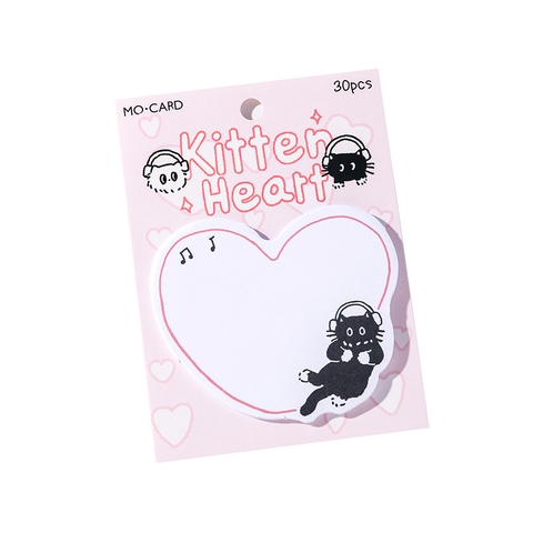 Giấy note hình mèo đen nền nhiều màu