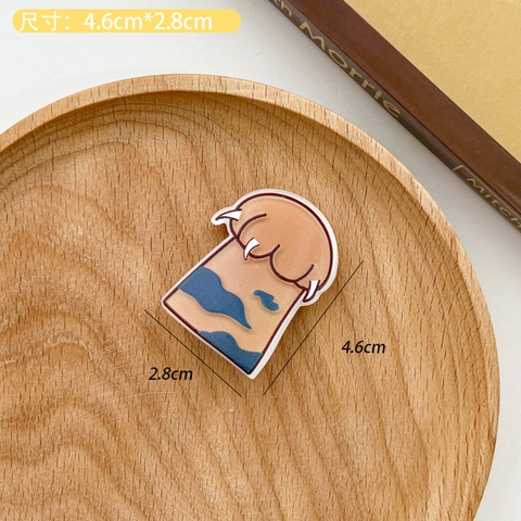 Kẹp tóc mái nhựa acrylic hình chân mèo màu sắc