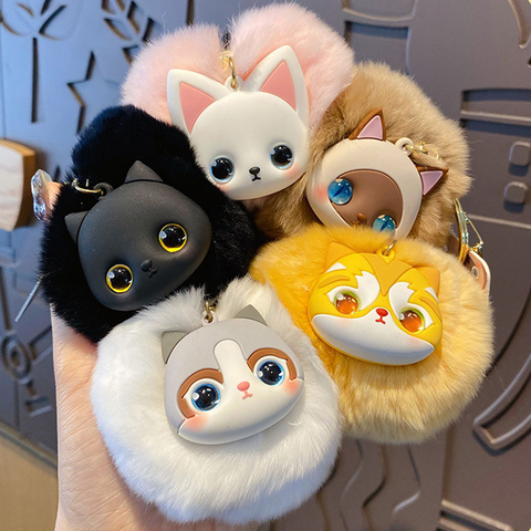 Móc khóa bông hình mèo