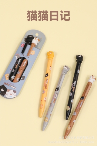 Set bút gel 2 bút mèo ôm nhau