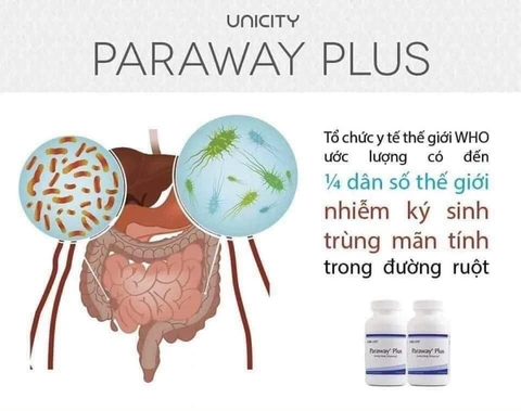 Thải độc ký sinh trùng Paraway Plus Unicity của Mỹ 120 Viên