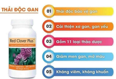 Red Clover Plus Unicity Mỹ - Thải độc và tăng cường chức năng gan (100 viên)