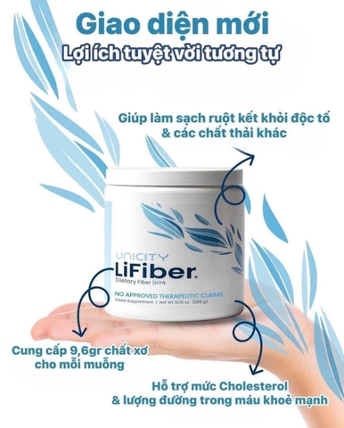 Lifiber Unicity – Bổ sung chất xơ tự nhiên và lợi khuẩn hỗ trợ hệ tiêu hóa-dạng hũ