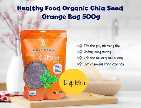 HẠT CHIA NỘI ĐỊA ÚC - Healthy Food & Nuts Organic Chia Seeds 500g Màu Cam