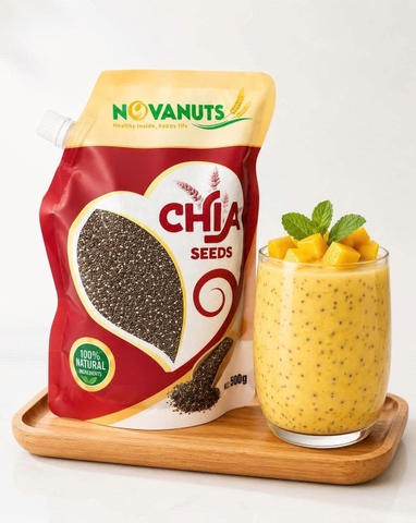 Hạt Chia hữu cơ Novanuts nhập khẩu Ấn Độ 500g